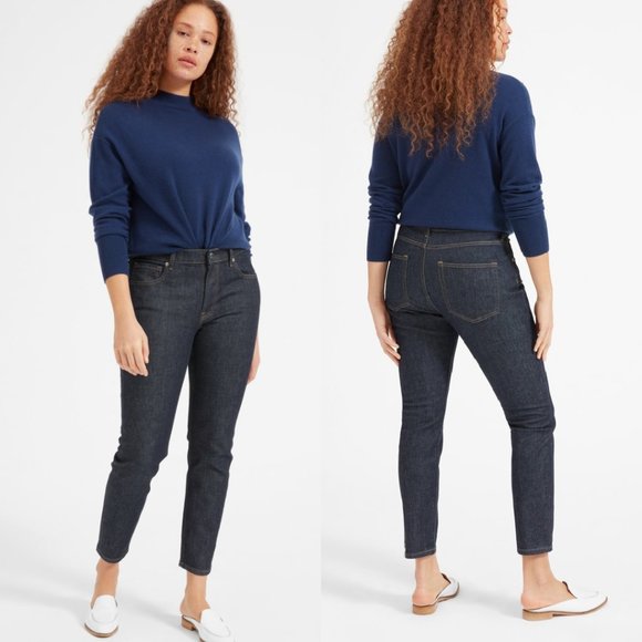 Everlane The Mid Rise Skinny Jean in Dark Indigo - Picture 1 of 10
